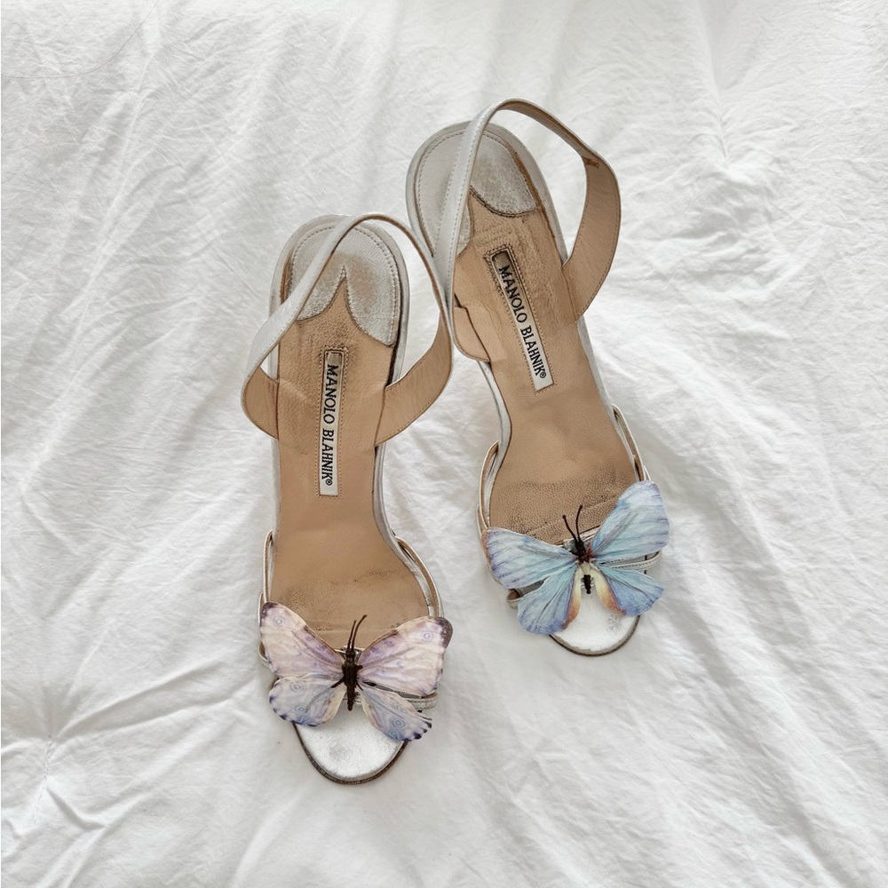 Vintage Manolo Blahnik butterfly heels